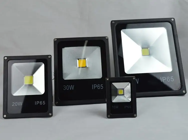 Светодио дный Светодиодный прожектор 10W 20W 30W 50W 100 Вт COB светодио дный Светодиодный прожектор Наружное освещение проектор отражатель сад Squarer настенный светильник