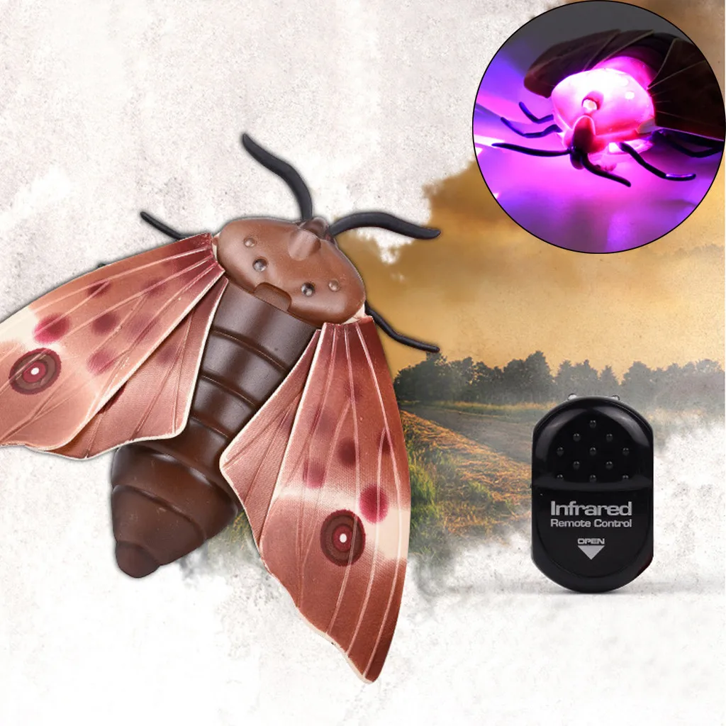 RC Fly Moth Детские хитрые игрушки Инфракрасный индукционный Электрический пульт дистанционного управления Летающий Мотылек игрушка забавный пугающий игрушки безопасный высокое качество