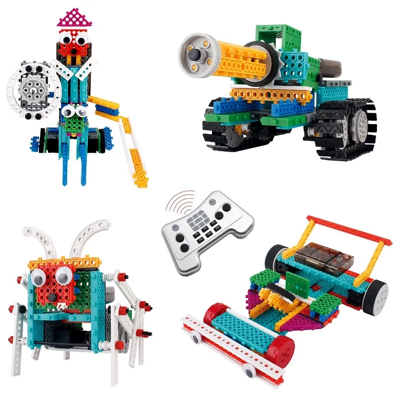 Набор для обучения стволу подарок DIY блоки роботов 237 шт RC Танк робот строительный