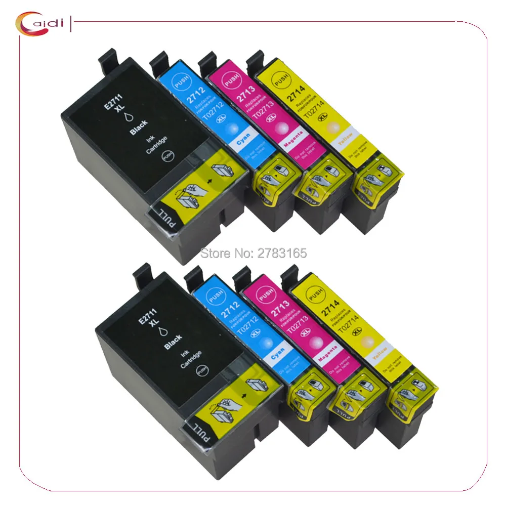 8 шт. совместимые картриджи 27XL для Epson WorkForce Pro WF-3620DWF WF-3640DTWF WF-7110DTW WF-7610DWF WF-7620DTWF