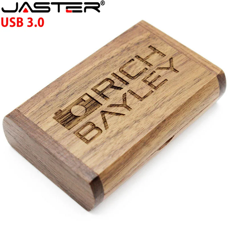 JASTER USB 3,0 индивидуальный Логотип Деревянный персональный флэш-накопитель с логотипом 16 ГБ 32 ГБ 64 ГБ usb флеш-накопитель U диск карта памяти свадебный подарок