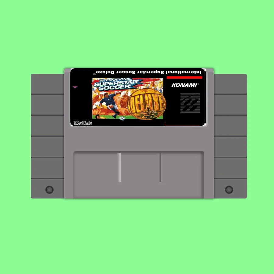 Новое поступление 16bit карточки для супер ИГРЫ международный суперзвезда Футбол Делюкс
