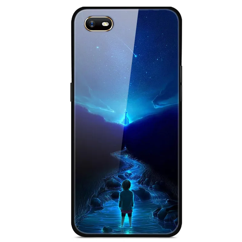 Для OPPO A1K чехол из закаленного стекла жесткий чехол для телефона для OPPO A1K чехол s Мягкий бампер для OPPOA1K A 1K CPH1923 чехол Роскошный - Цвет: 3 For OPPO A1K