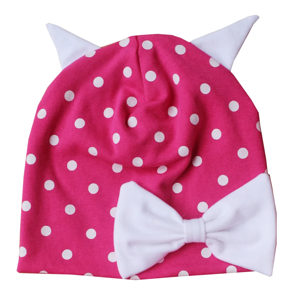 Новинка комплект для девочек на весну осень зиму шапка в горошек вязаные шапки