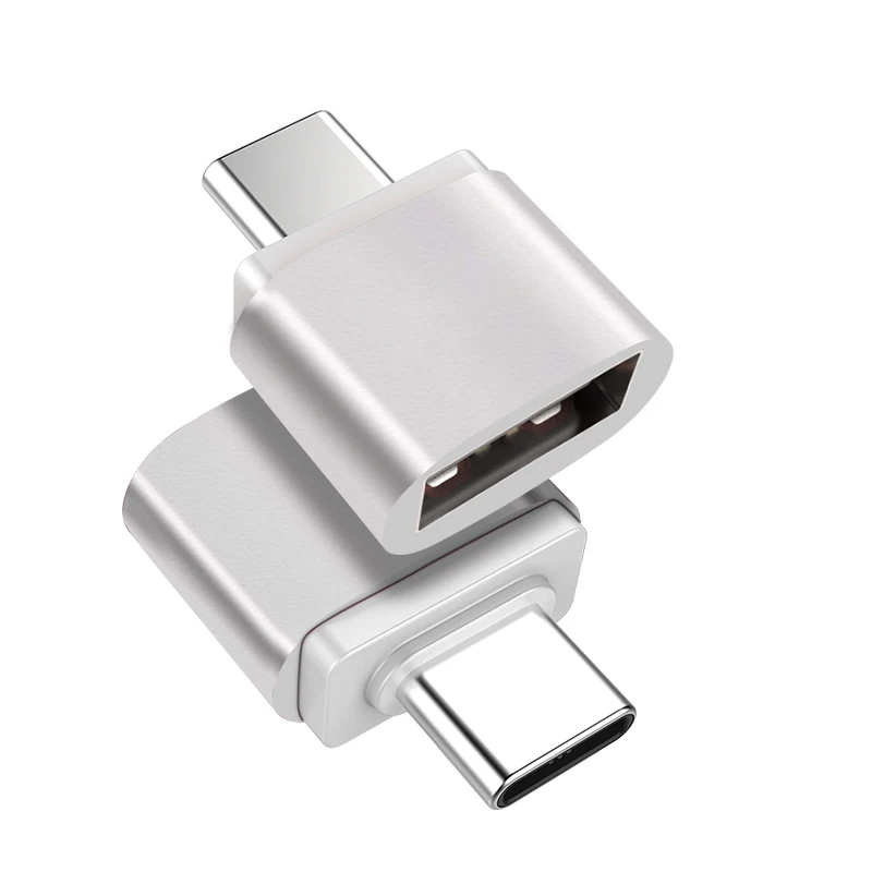Адаптер USB Type C A silver Male к USB2.0 Femail OTG конвертер для устройств с интерфейсом