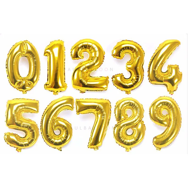 32 дюйма номер 0 9 День рождения Свадебные украшения комнаты воздушный шар