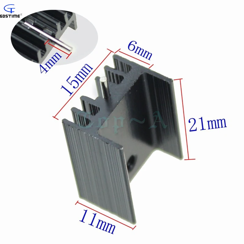 20 шт. алюминиевый радиатор для триодов 21x15x11 мм TO 220|aluminum heatsink|transistor radiatorradiator to220 |