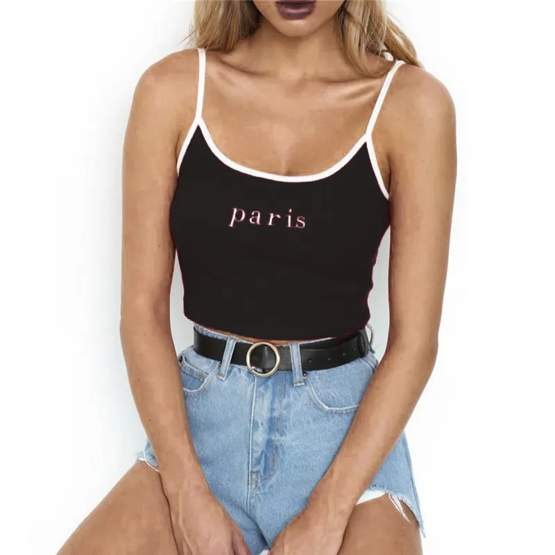 Женский укороченный топ с надписью Honey откровенный на бретелях спагетти