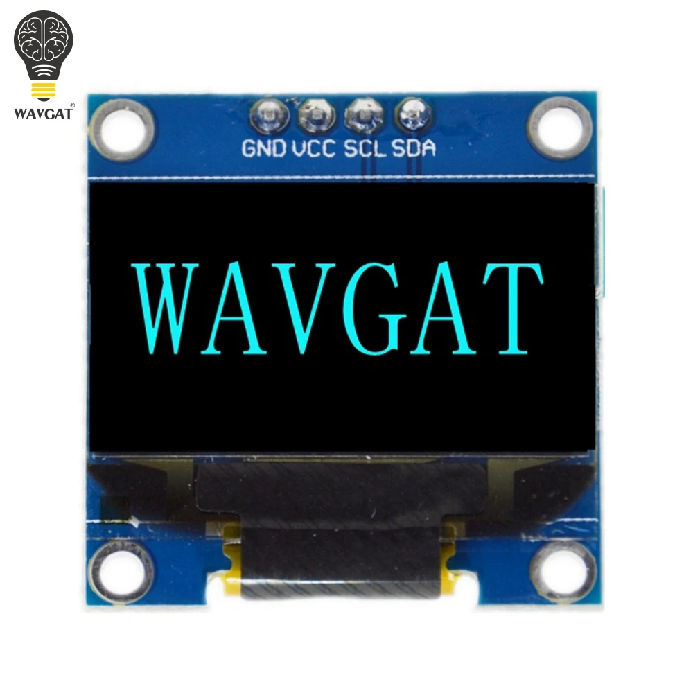 0,96 дюймовый OLED IIC Серийный белый дисплей модуль 128X64 igc SSD1306 12864 ЖК-экран Плата GND VCC SCL SDA 0,9" для Arduino черный - Цвет: 4Pin Blue