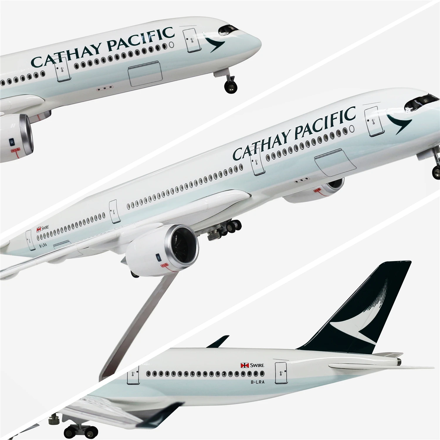 46 см 1: 160 модель самолета Cathay Аэробус A350 с светодиодный свет (сенсорный экран или