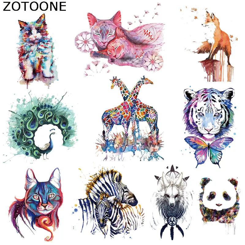 

ZOTOONE Pretty Animal Patches A-level Washable Iron on Transfer Patches T-shirt Dresses Parches Easy Print By Household Irons C