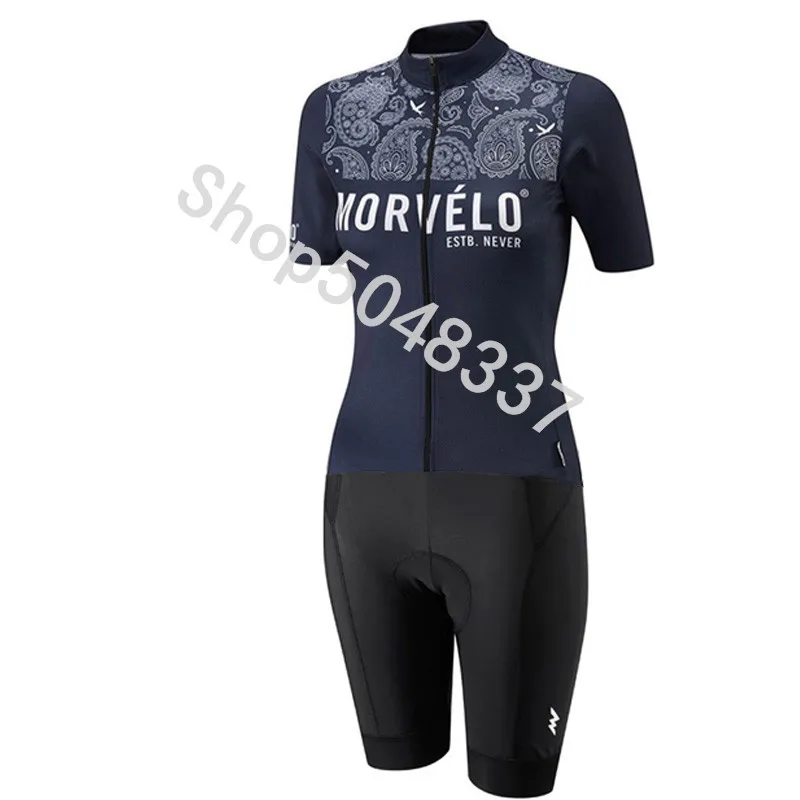 Pro команда женщин Morvelo триатлон короткий сиамский боди Skinsuit Джерси гоночный Велосипедное трико Ropa ciclismo гелевая Подушка - Цвет: 10