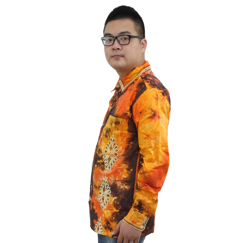 Африканская одежда MD Мужская традиционная африканская рубашка с принтом