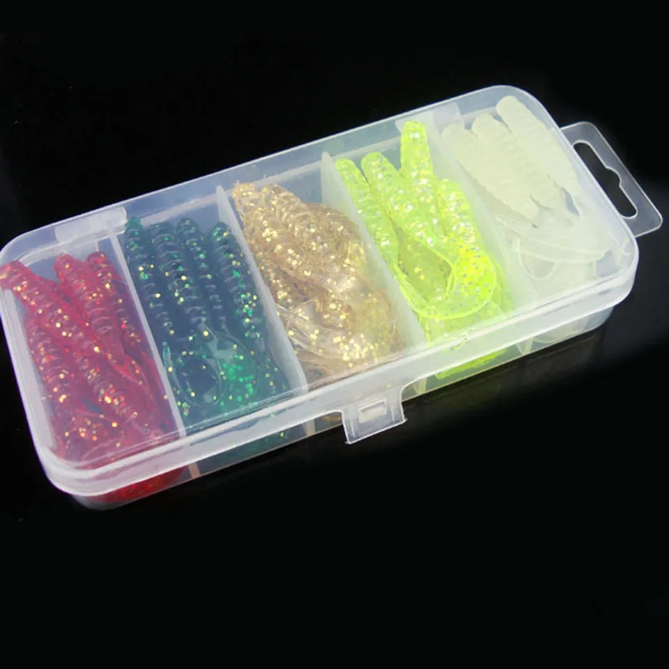 50 шт./кор. 5 см рыболовная приманка мягкие приманки черви креветки морские