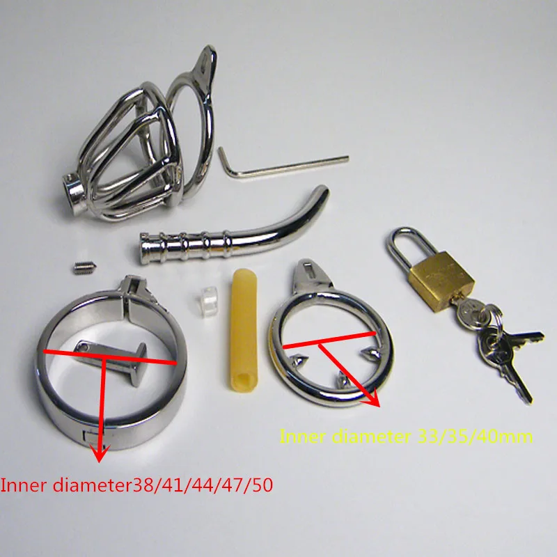 100% металлический катетер из нержавеющей стали для верности кольцо на член 5