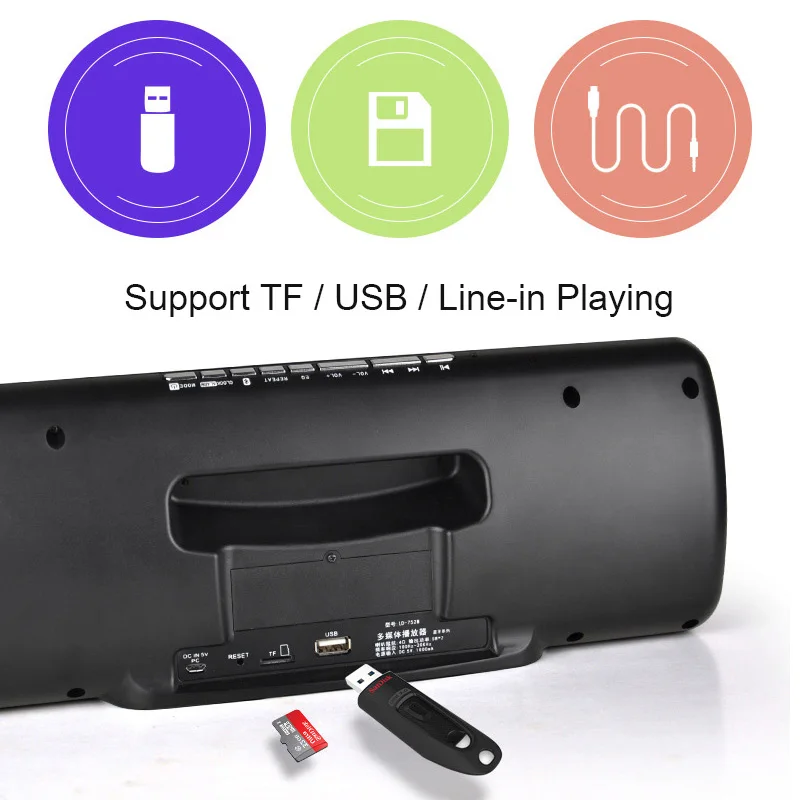 LEADSTAR дистанционного Управление Bluetooth Динамик FM радио, хенд фри, глубокий бас Беспроводной Динамик с светодиодный Дисплей микрофона TF карты USB плеер