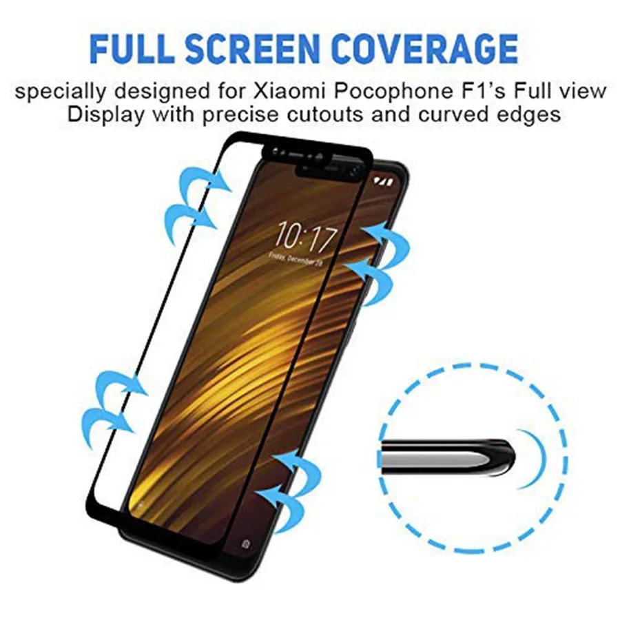 2.5D Закаленное стекло премиум класса для Xiaomi A1 Pocophone F1 Mi 8 SE A2 Lite redmi Note 5 Pro S2 защита