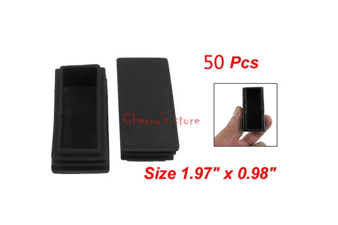 Лучшая акция оптовая цена 50 шт. черные пластиковые прямоугольные вставки для