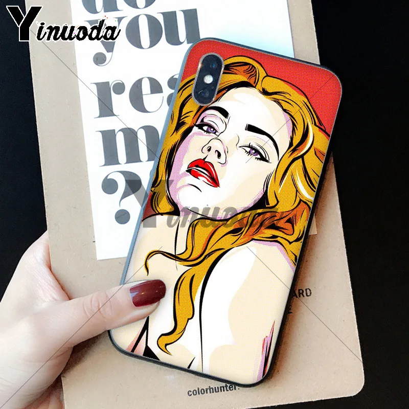 Yinuoda поп-арт комикс Coque чехол для телефона для Apple iPhone 8 7 6 6S Plus X XS MAX 5 5S SE XR Чехол для мобильного телефона