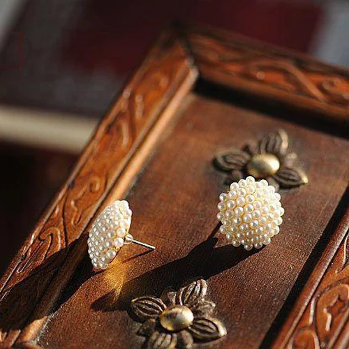 Женские серьги-гвоздики с искусственным жемчугом в Корейском стиле | Украшения и