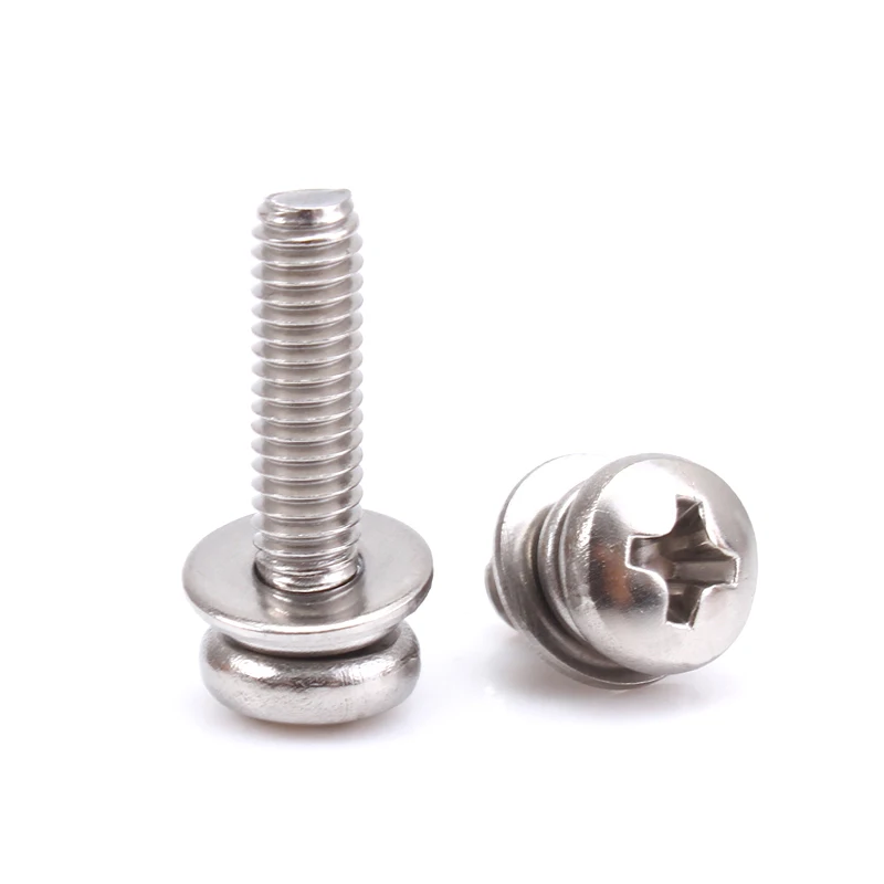 Комбинированный винт крестообразный болт с круглой головкой сталь стандарта 304 M4