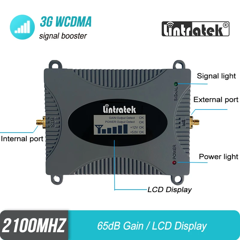 Повторитель сигнала WCDMA UMTS ЖК дисплей 3G 2100 усилитель сотового телефона SMA Тип для