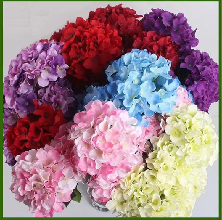 2016 Upscale Artificial Hydrangea Flowers Head Holiday Wedding Decorations DIY Accessories 15CM Diameter 23 Colors Free Shipping | Дом и сад