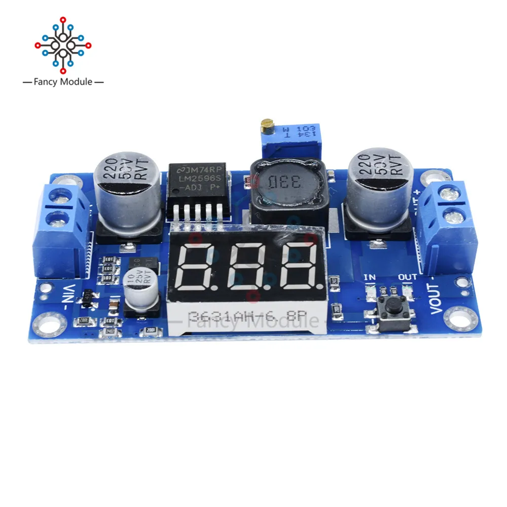 СВЕТОДИОДНЫЙ цифровой дисплей LM2596 LM2596S вольтметр Регулируемый понижающий модуль