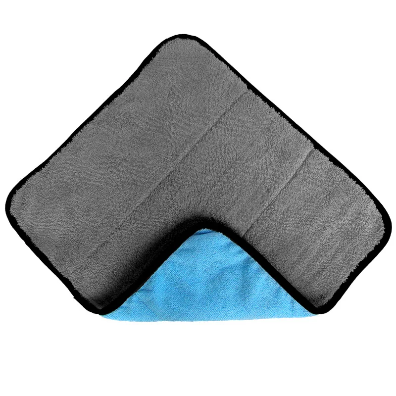 Grey DSMOTEK автомобильное утолщенное моющее полотенце Очищающая высушивающая ткань 45*38 см мягкое Впитывающее водное автомобильное чистящее полотенце Прямая - Color: Grey