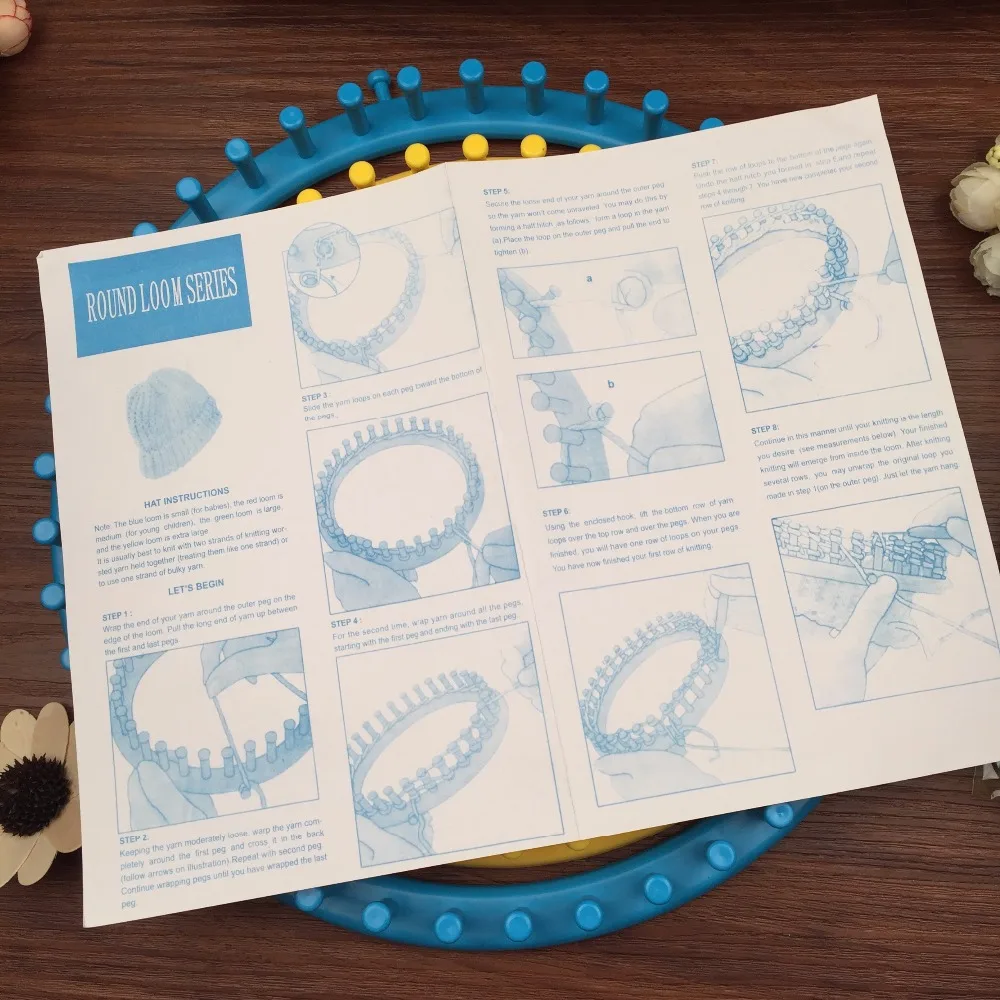 Бесплатная доставка цветной круговой вязальный станок 4 размера 14 см 19 24 29 для