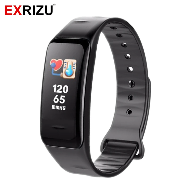 EXRIZU C1S смарт-браслет пульсометр кровяное давление Bluetooth Смарт-Браслет спортивный фитнес-трекер сна шагомер