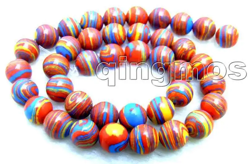 Очаровательно! Большие 10 мм красные полосы зебры круглые камни бусины нитей 15