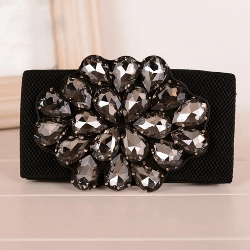 Популярный широкий эластичный пояс для женщин корсетный ремень с черной