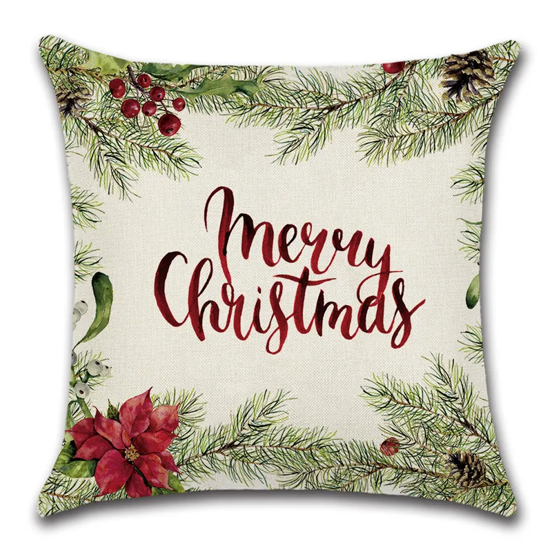 1 шт. Рождественская подушка чехол цветок-колокольчик носки льняной для подушки в