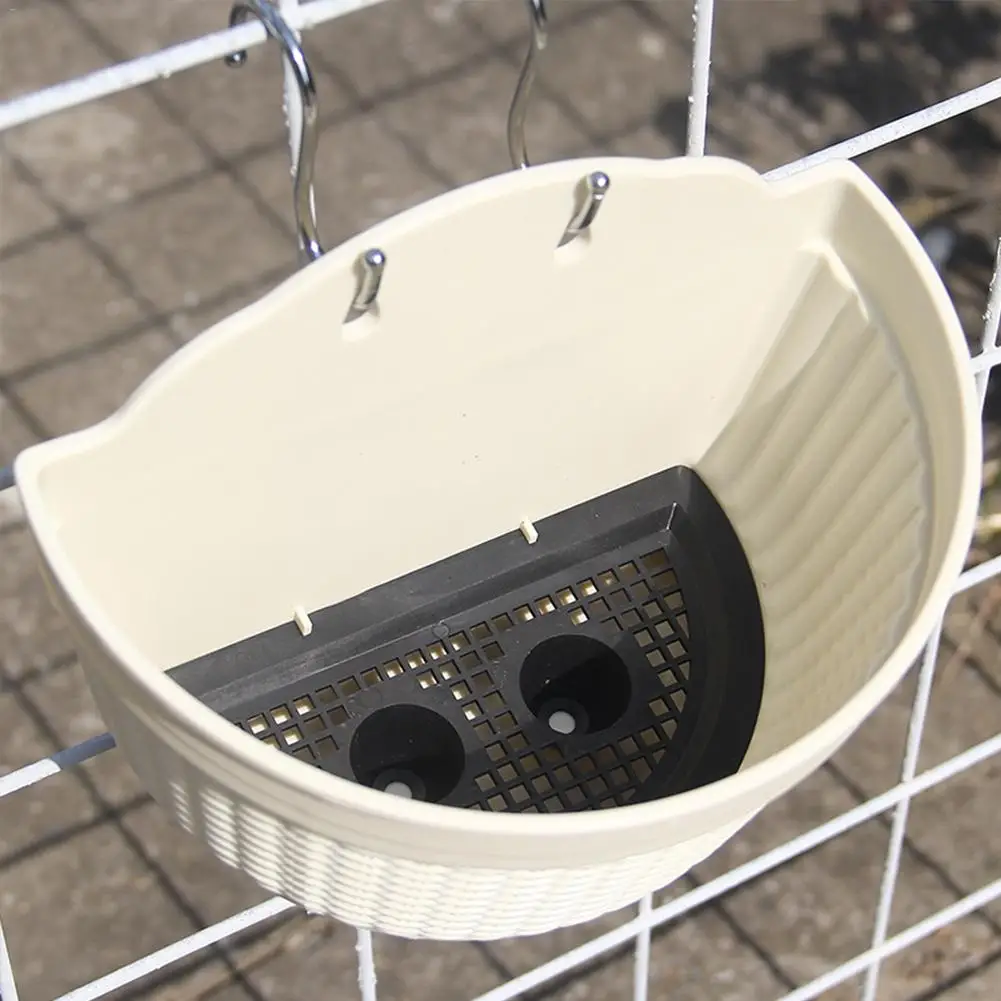 Пластиковая настенная полукруглая Имитация ротанга Зеленый цветочный горшок