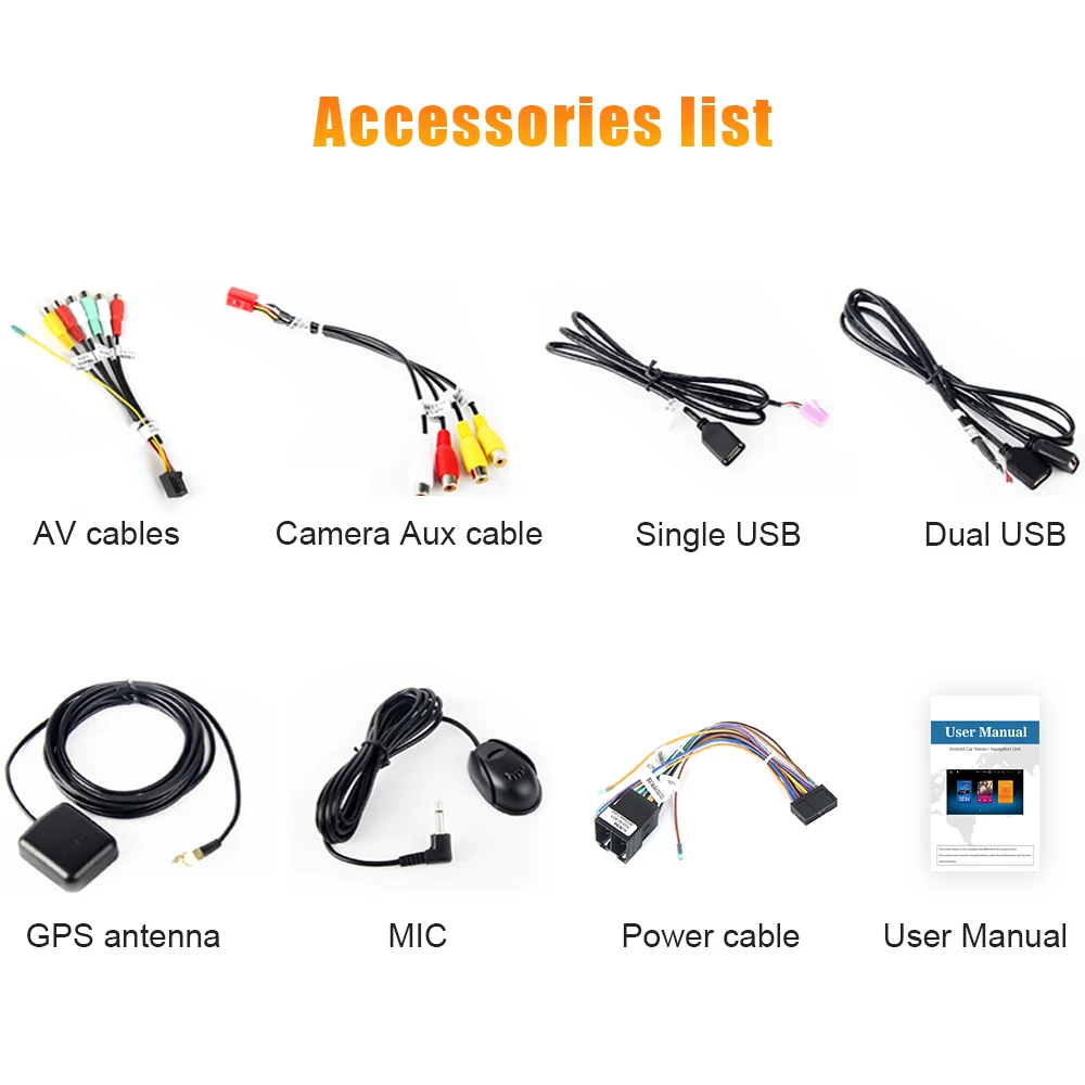 HD 10," сенсорный экран Android 9,0 для Универсальный двойной Din Авторадио 16 Гб rom 1080P видео стерео gps навигация