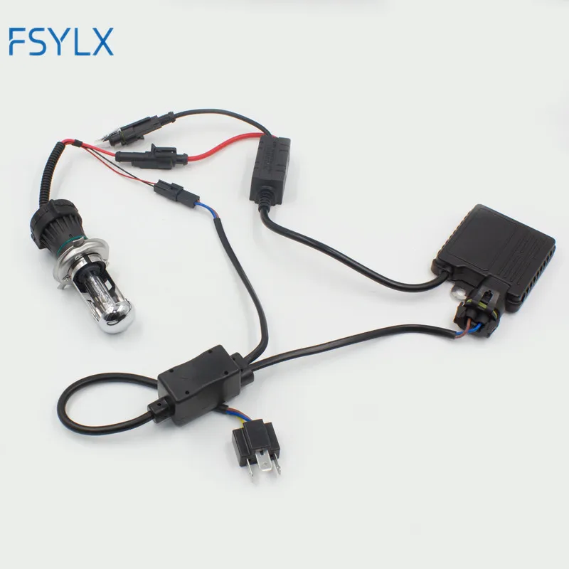 FSYLX 10 шт. универсальные H4 Hi Lo реле жгуты проводки Ксеноновые балластные кабели