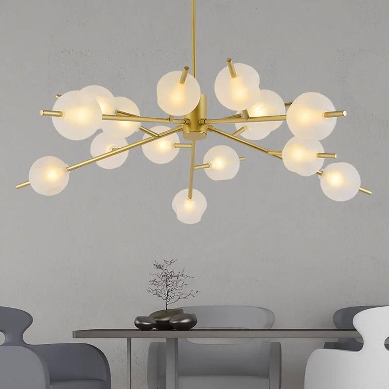 Modern single-head dining room bedroom living indoor pendant light clear bubble glass ball lamp AC110V 220V 230V | Освещение