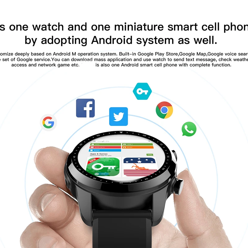 KOSPET BRAVE 2GB 16GB Bluetooth Android 6.0 1.3&quot Touch Screen 4G Smartwatch IP68 MT6737 Business Smart Watch Phone pk mi band 3 |