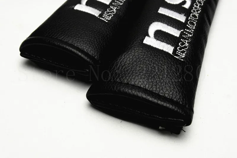 2Pcs Nismo Great Black PU Leather Car Seat Belt Shoulder Pad Cover Cushions | Автомобили и мотоциклы