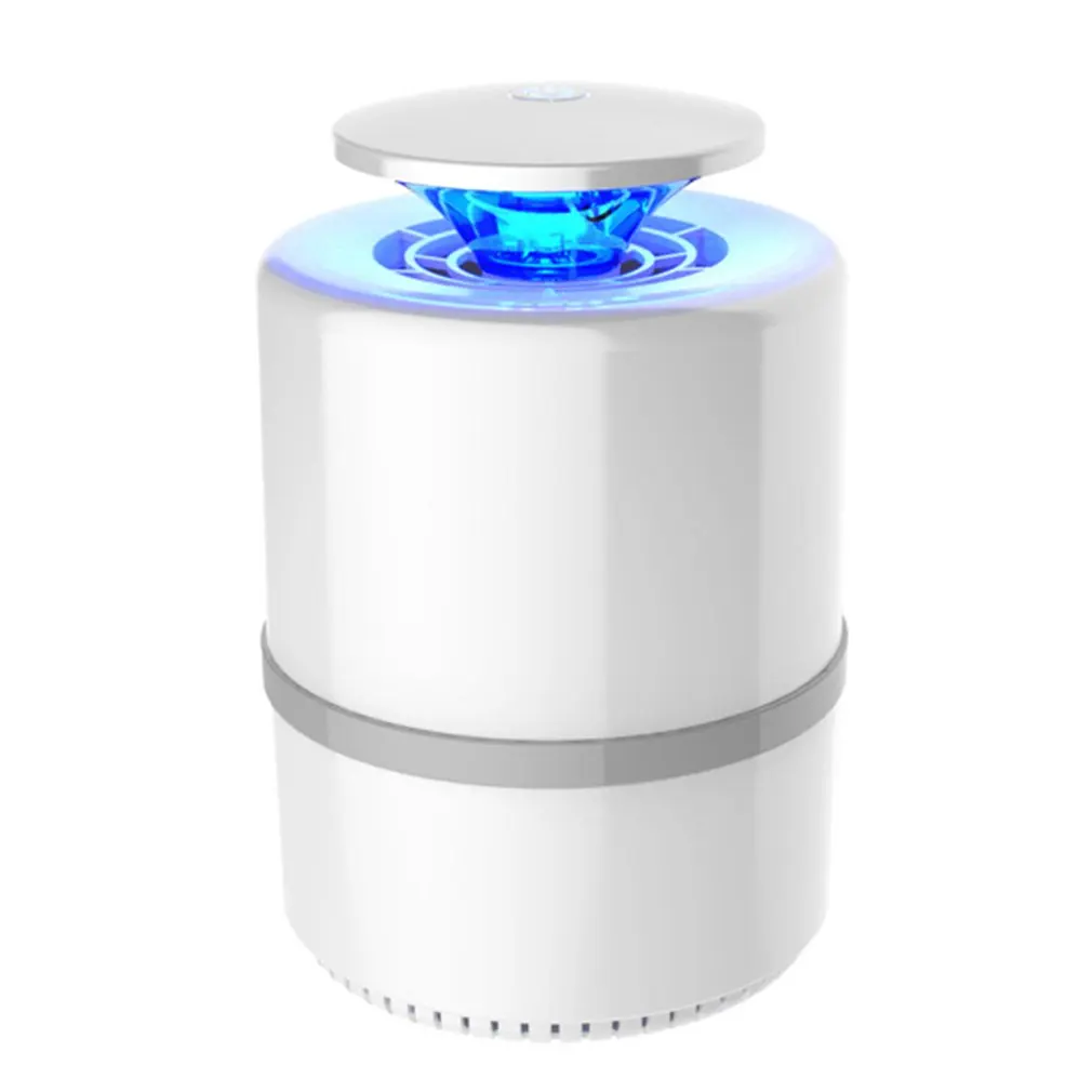 White OUTAD USB электрическая ловушка для летающих насекомых Фотокатализ немой УФ ночник комаров убийца лампа для спальни - Цвет: White
