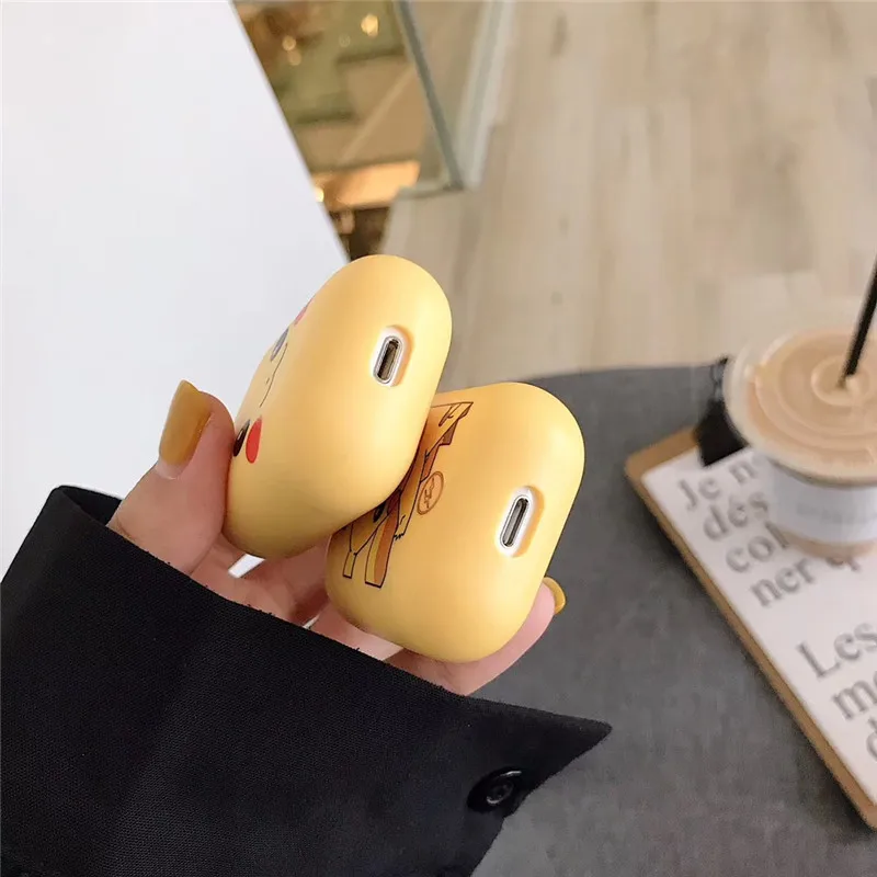 Забавный мультфильм для Apple защитный чехол для airpods модные милые Bluetooth наушники Капа силиконовые для Air pods Чехлы гарнитура сумка
