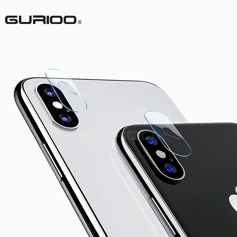 GURIOO 2pcs Camera Lens Screen Protector Glass for iPhone x Tempered Film Back cover Clear 9H Hardness iPhoneX 10 2.5D HD | Мобильные