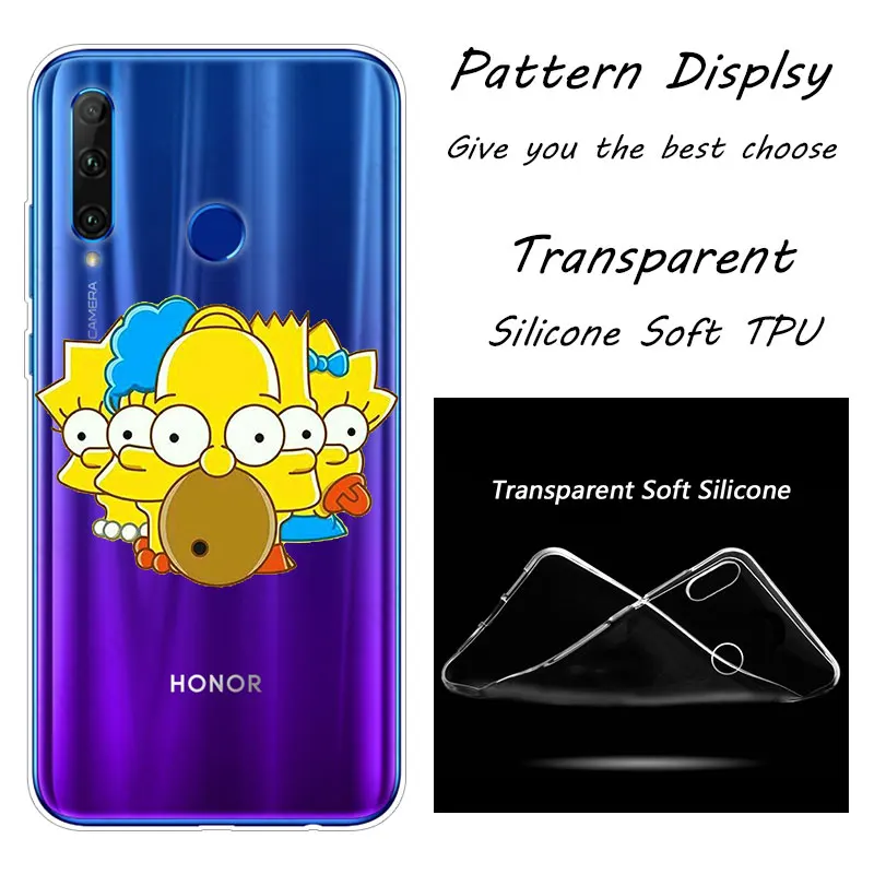 007 Горячий Los Simpsons Мягкий силиконовый чехол для телефона huawei Honor 20 20i 10 9 8 Lite 8X 8C 8A 8S 7S 7A Pro View 20 Модный чехол - Цвет: 007