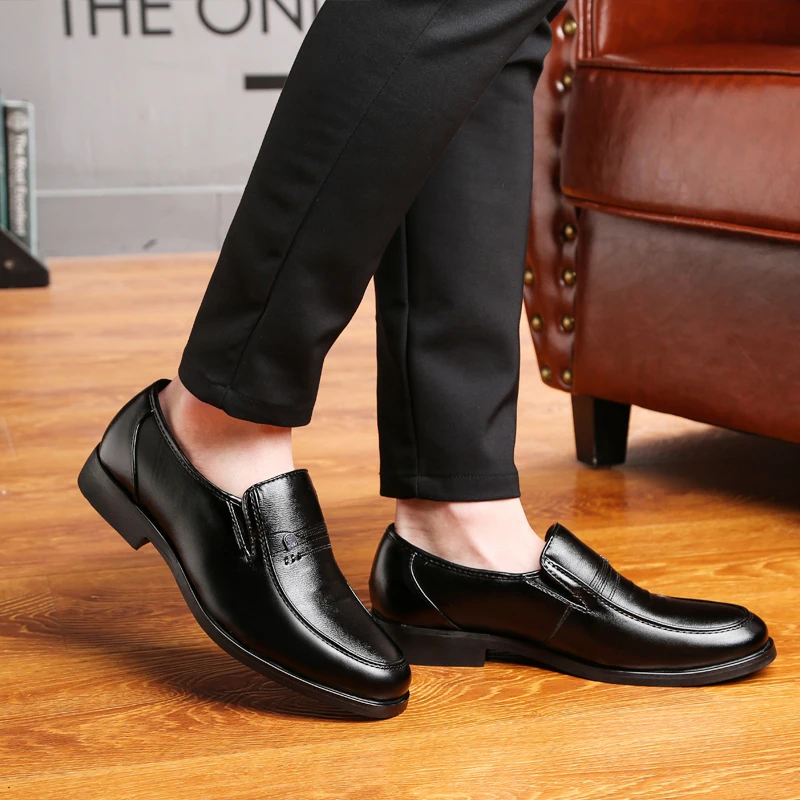 

classic elegant formal men leather shoes slip on italian brand business male footwear designer dress derby oxford shoes for men