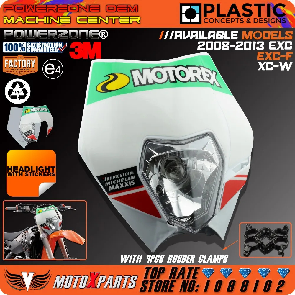 Налобный фонарь для мотоцикла с наклейкой 3 м KTM EXC EXCF SX SXF SXS XC XCR XCW XCF XCRF NXC MX SMR