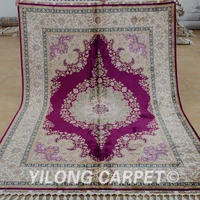 yilong 5 6x8 2 antique modern oriental carpet purple hand knotted turkish tabriz rug 1828