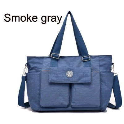 Smoke gray Новая женская сумка Kipled, большая сумка для мамы, женские сумки-мессенджеры, Женская дорожная сумка на плечо, повседневная сумка-тоут, ZK8014 - Цвет: Smoke gray