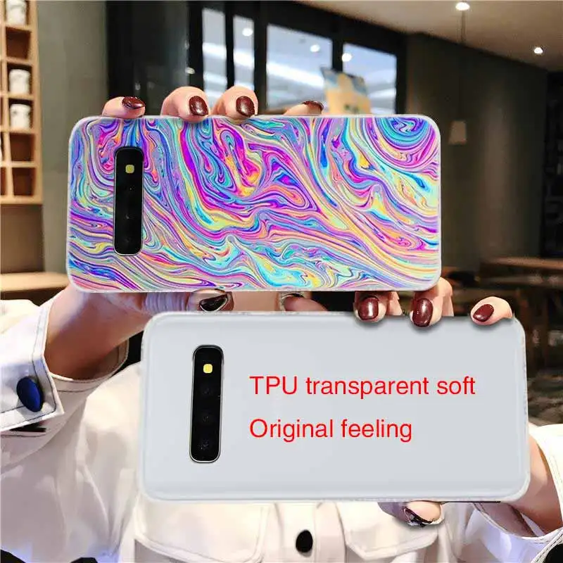 Мягкий чехол для Samsung Galaxy S30 S20 S11 S10 S9 S8 Plus S7 Edge S10e Uitra Радужный переливающийся