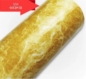 534 yellow Горячая 120 см широкая мраморная кухня масляные наклейки для плиты ПВХ отремонтированные Шкафы для ванной комнаты водонепроницаемые самоклеящиеся обои мебель - Цвет: 534 yellow